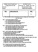 Đề kiểm tra học kì I Vật lí lớp 8 - Đề số 3 - Năm học 2016-2017 - Trường THCS Tân Tiến